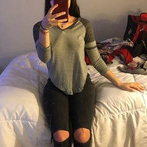 v neck shirt